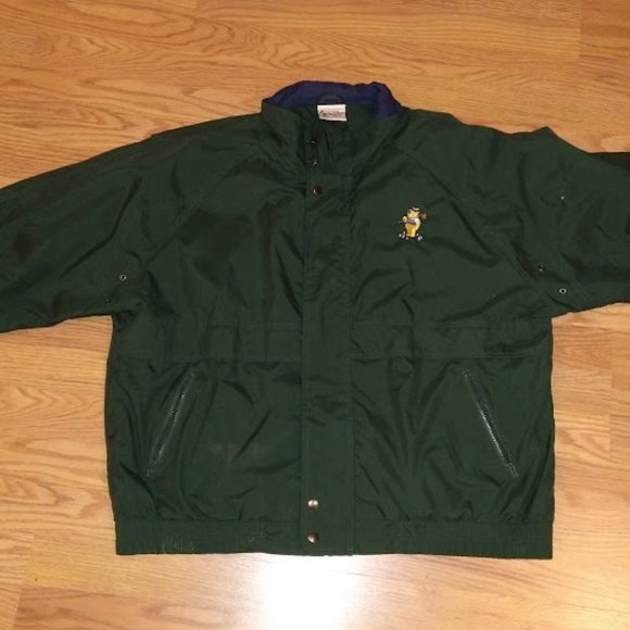 Walt Disney World Green Windbreaker/Raincoat - featuring Pooh in golf gear (sz) - Picture 5 of 5
